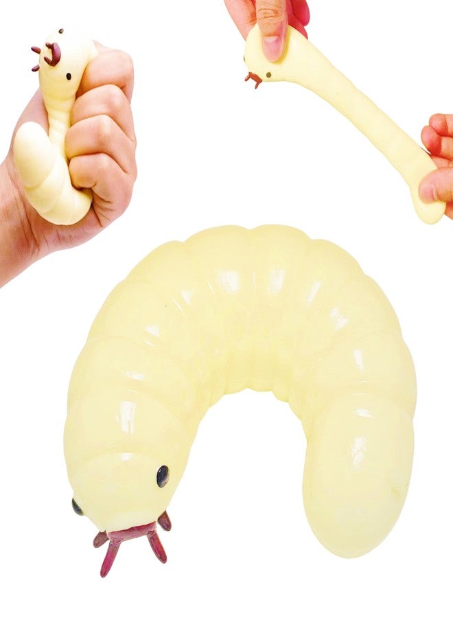 EVDERS 1Pcs Stretchy Caterpillar Squishy Sensory Caterpillar Fidget Toy Squeeze Toys for Kids Fidget Slug Toy Stress Ball Stress Relief Party Favors Classroom Prizes - Image 1